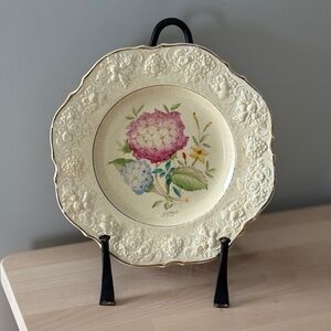 Vintage Crown Ducal Handpainted Hydrangea signed R.E. Hague